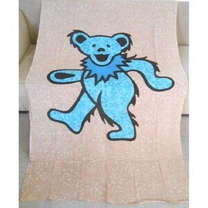 New Large Grateful Dead Huge Blue Dancing Bear Wall Art Decor Tapestry 52X80 NIP